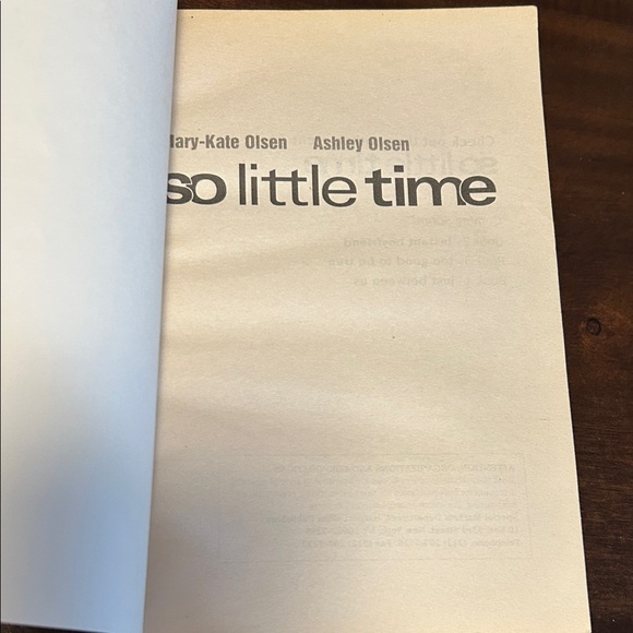 So Little Time Book - Picture 3 of 3